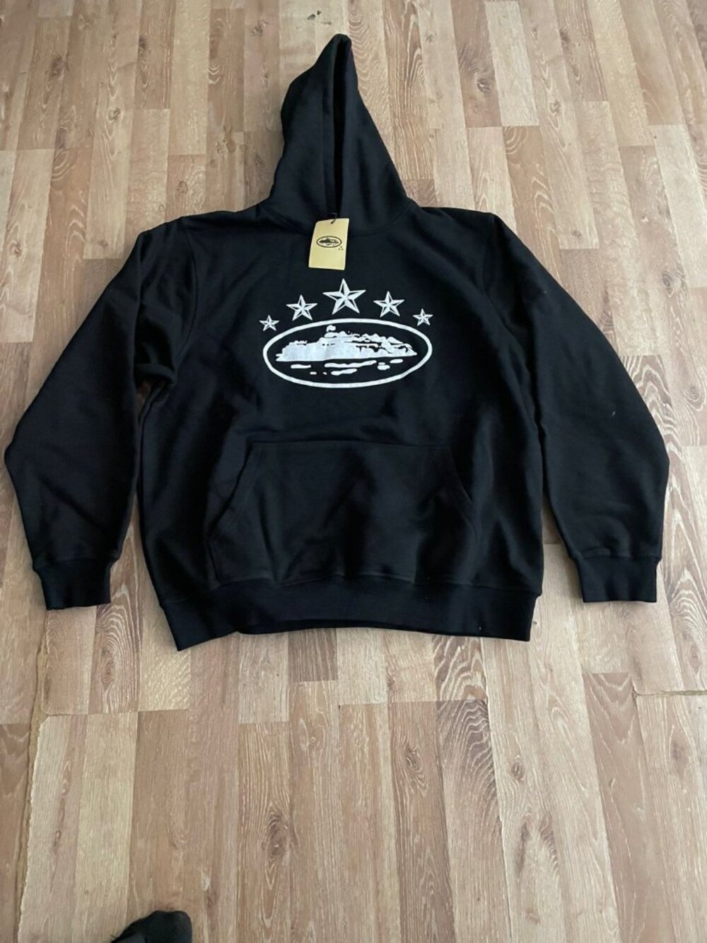 Corteiz CRTZ Alcatraz Hoodie Black White NWT Pullover Rules The World